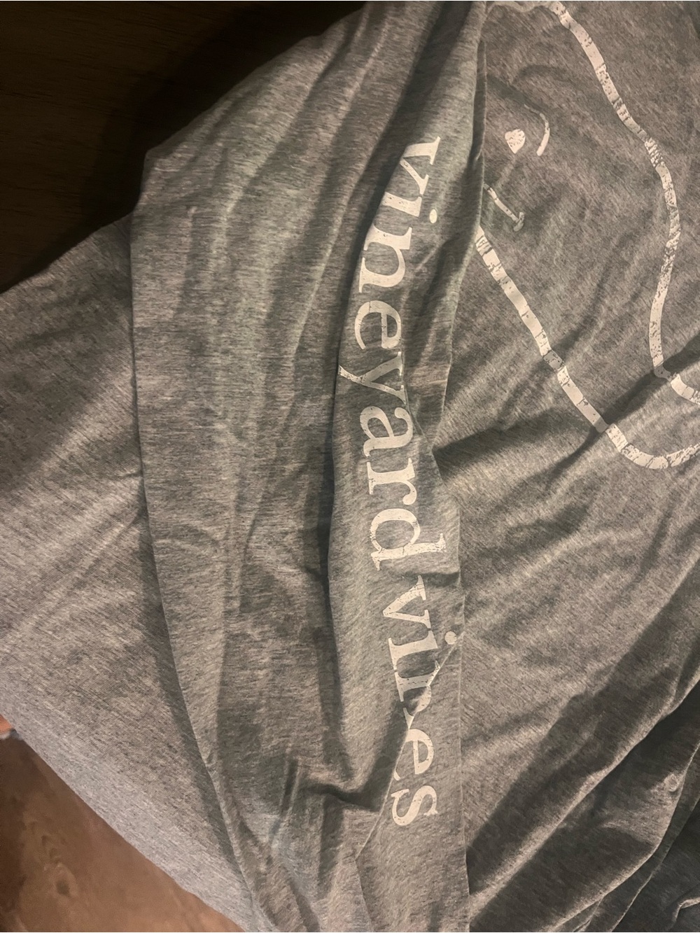 Vineyard Vines Heather Gray Logo Long Sleeve